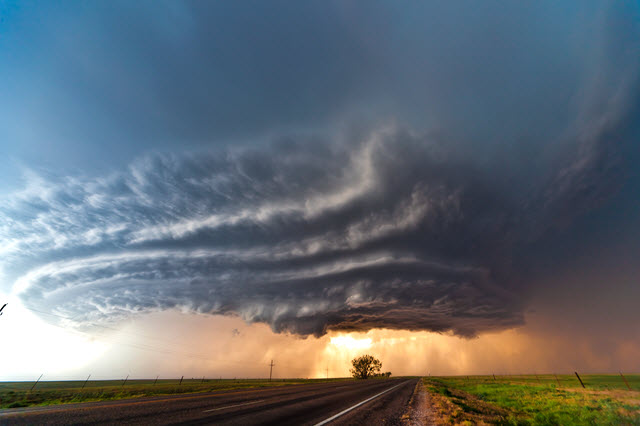 A Supercell Thunderstorm Which Could Turn Into a Tornado